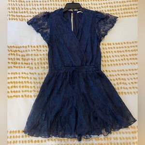 Lace Dark Blue Romper